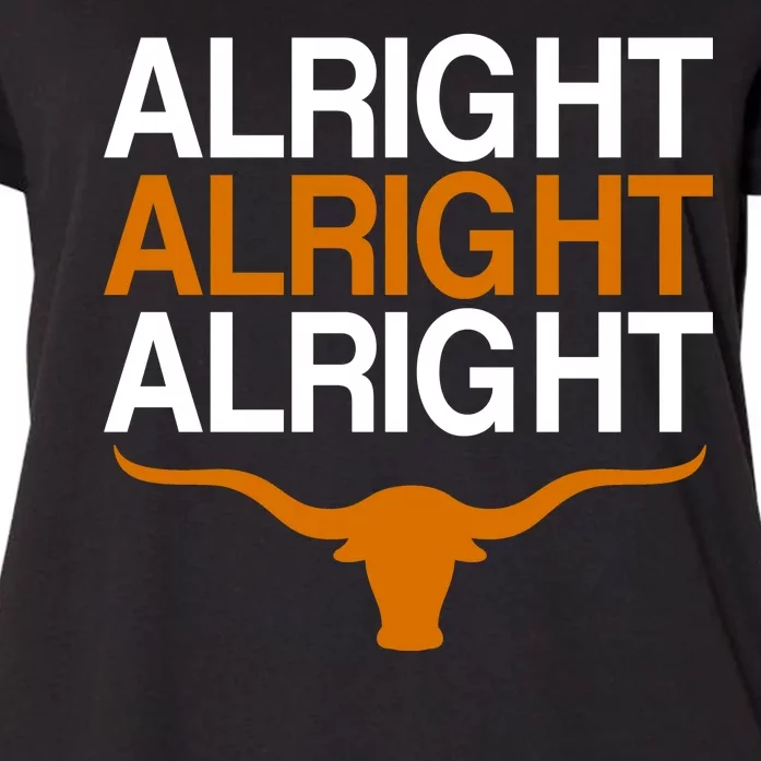Texas Football Alright Alright Alright Long Horn Women's Plus Size T-Shirt