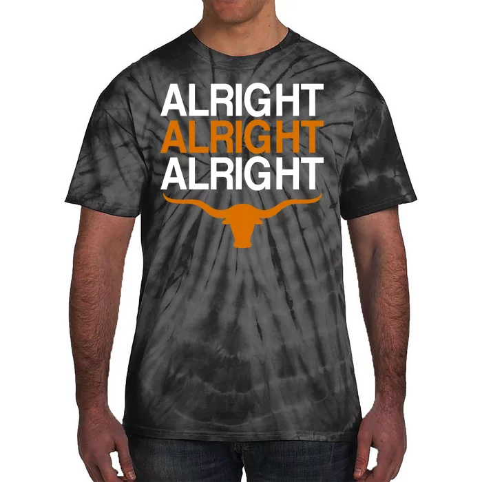 Texas Football Alright Alright Alright Long Horn Tie-Dye T-Shirt