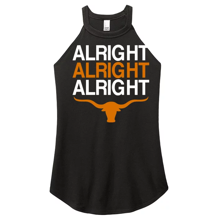 Texas Football Alright Alright Alright Long Horn Women’s Perfect Tri Rocker Tank