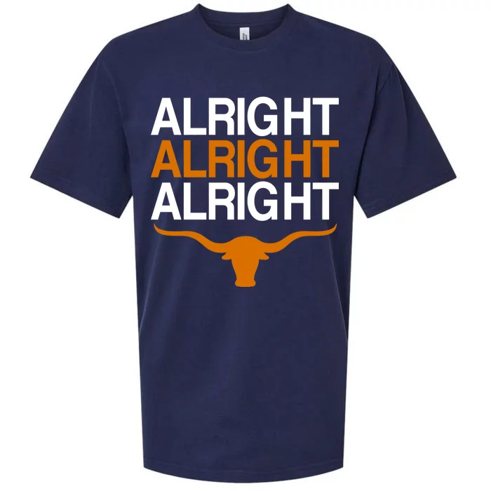 Texas Football Alright Alright Alright Long Horn Sueded Cloud Jersey T-Shirt