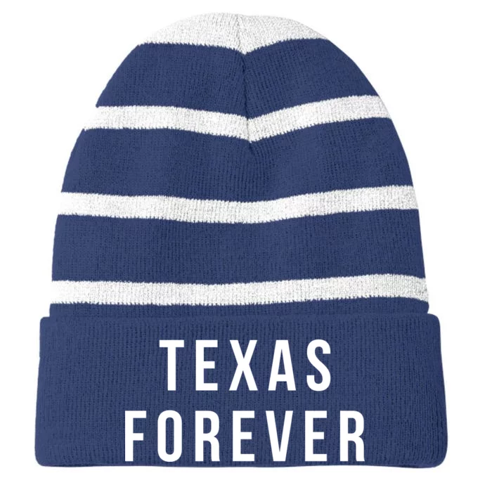 Texas Forever Striped Beanie with Solid Band