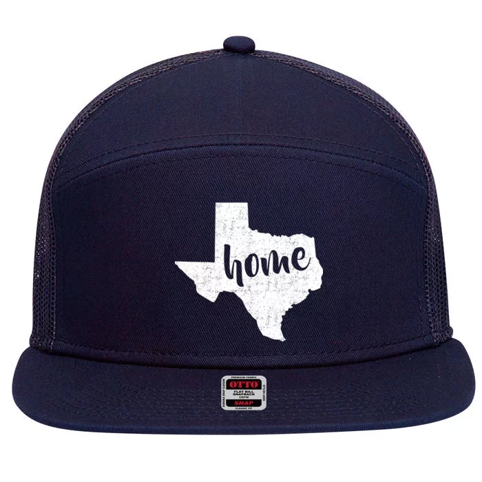 Texas Home State 7 Panel Mesh Trucker Snapback Hat