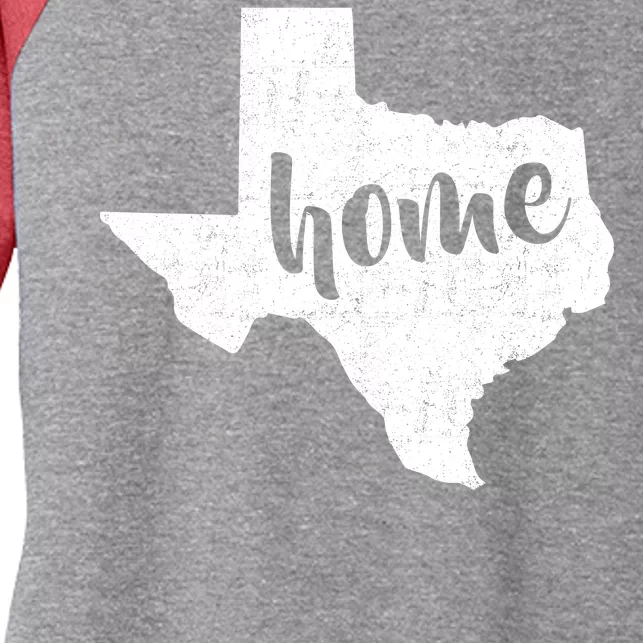 Texas Home State Women's Tri-Blend 3/4-Sleeve Raglan Shirt