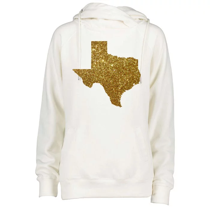 Texas Limited Edition Gold Glitz Womens Funnel Neck Pullover Hood