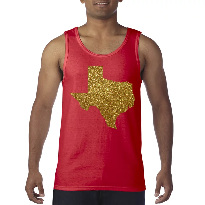 Texas Limited Edition Gold Glitz Tank Top