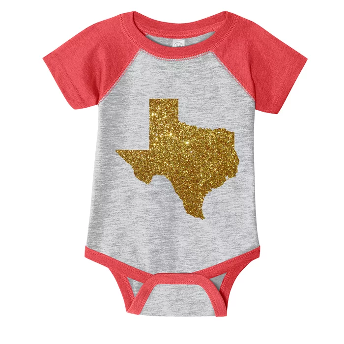 Texas Limited Edition Gold Glitz Infant Baby Jersey Bodysuit