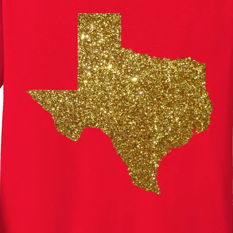 Texas Limited Edition Gold Glitz Kids Long Sleeve Shirt