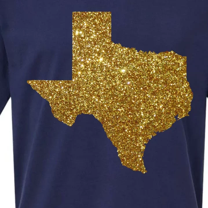 Texas Limited Edition Gold Glitz Sueded Cloud Jersey T-Shirt