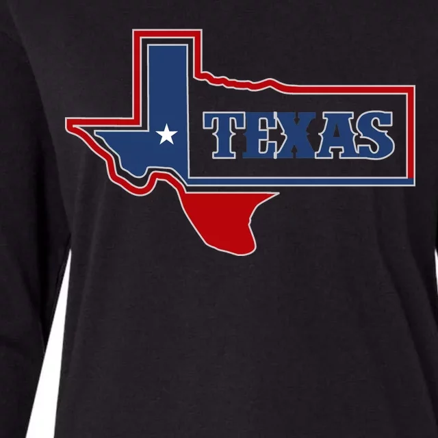 Texas Logo Womens Cotton Relaxed Long Sleeve T-Shirt