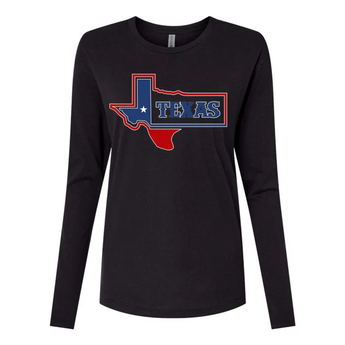 Texas Logo Womens Cotton Relaxed Long Sleeve T-Shirt