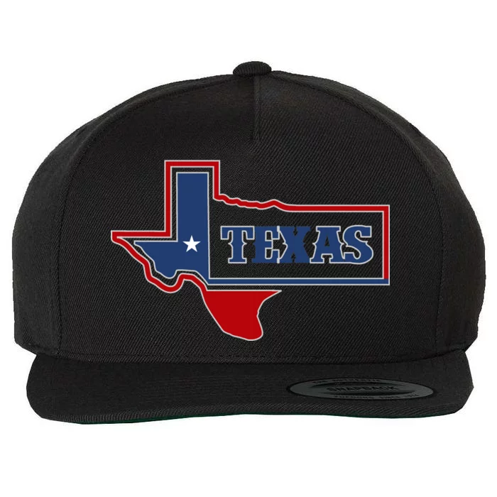 Texas Logo Wool Snapback Cap