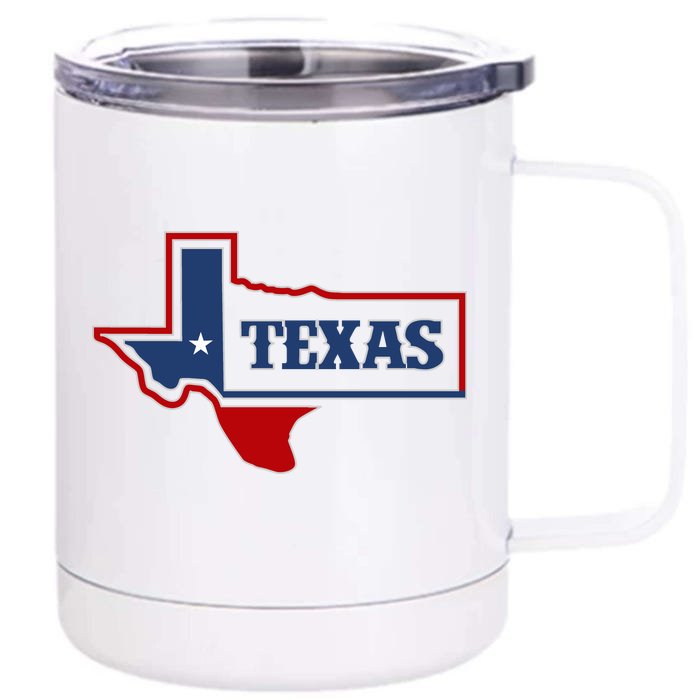 Texas Logo Front & Back 12oz Stainless Steel Tumbler Cup