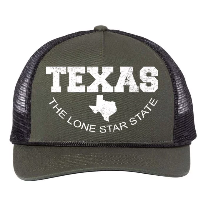 Texas Lone Star State Retro Rope Trucker Hat Cap