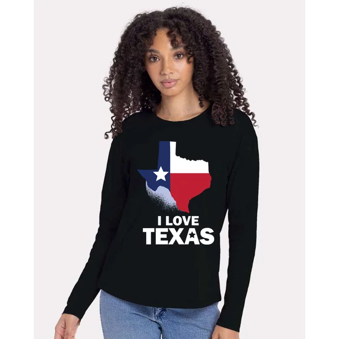 Texas Love Womens Cotton Relaxed Long Sleeve T-Shirt