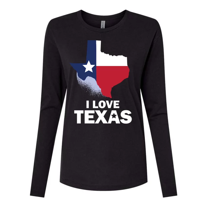 Texas Love Womens Cotton Relaxed Long Sleeve T-Shirt