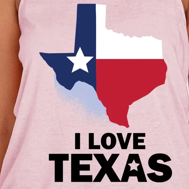 Texas Love Women's Knotted Racerback Tank