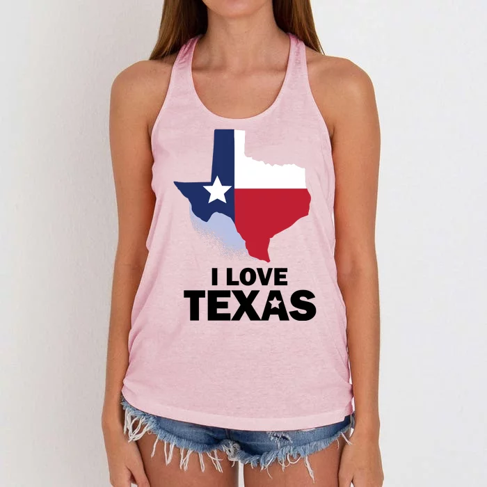 Texas Love Women's Knotted Racerback Tank