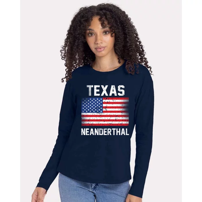 Texas Neanderthal Womens Cotton Relaxed Long Sleeve T-Shirt