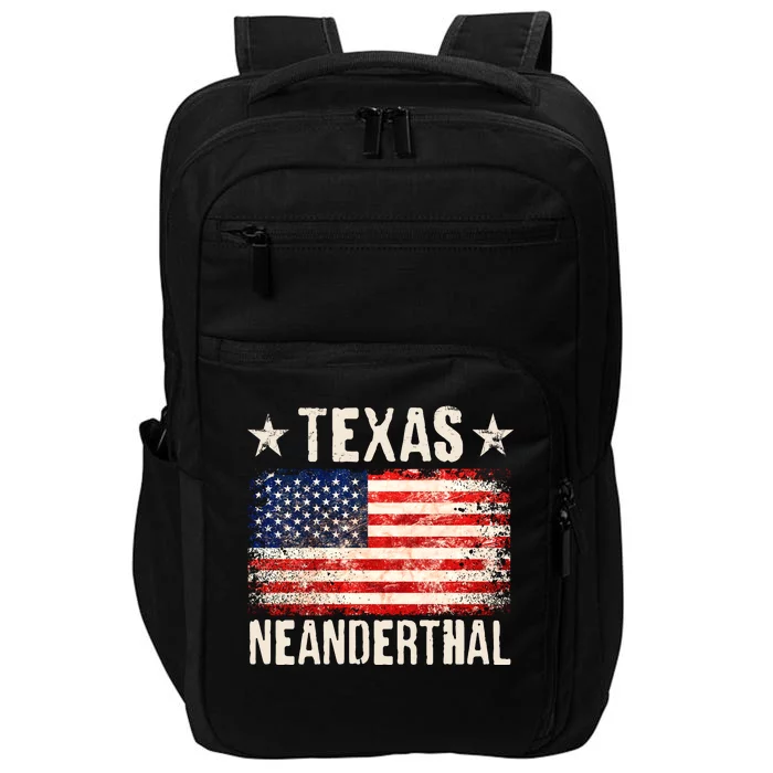 Texas Neanderthal Distressed US Flag Impact Tech Backpack