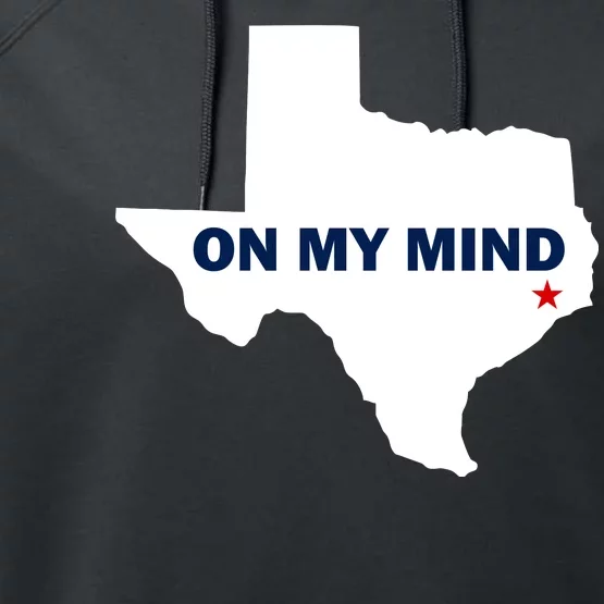 Texas On My Mind Hurricane Harvey Relief Performance Fleece Hoodie