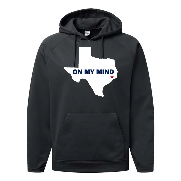 Texas On My Mind Hurricane Harvey Relief Performance Fleece Hoodie