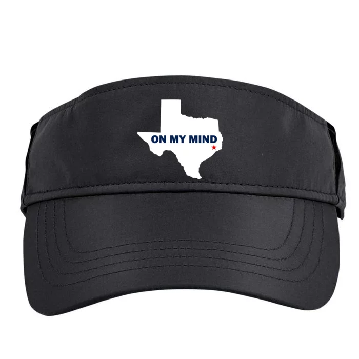 Texas On My Mind Hurricane Harvey Relief Adult Drive Performance Visor