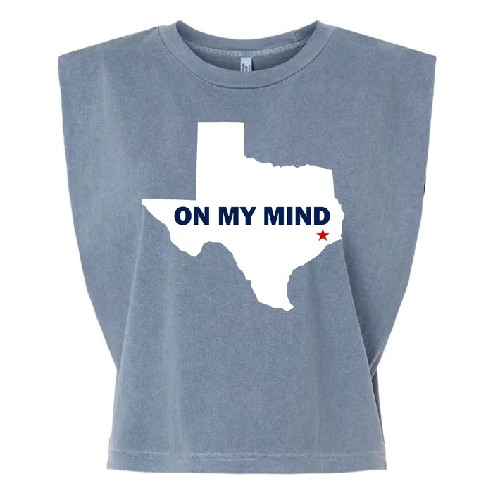 Texas On My Mind Hurricane Harvey Relief Garment-Dyed Women's Muscle Tee