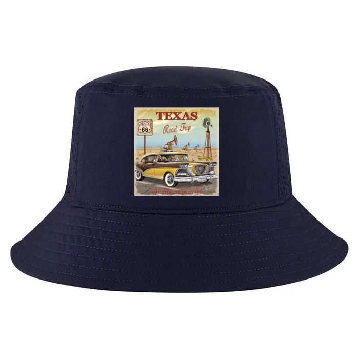 Texas Road Trip Route 66 Classic Car Cool Comfort Performance Bucket Hat