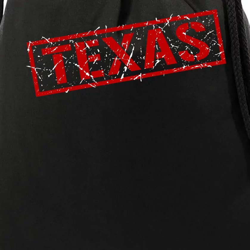 Texas Stamp of Approval Distressed Drawstring Bag