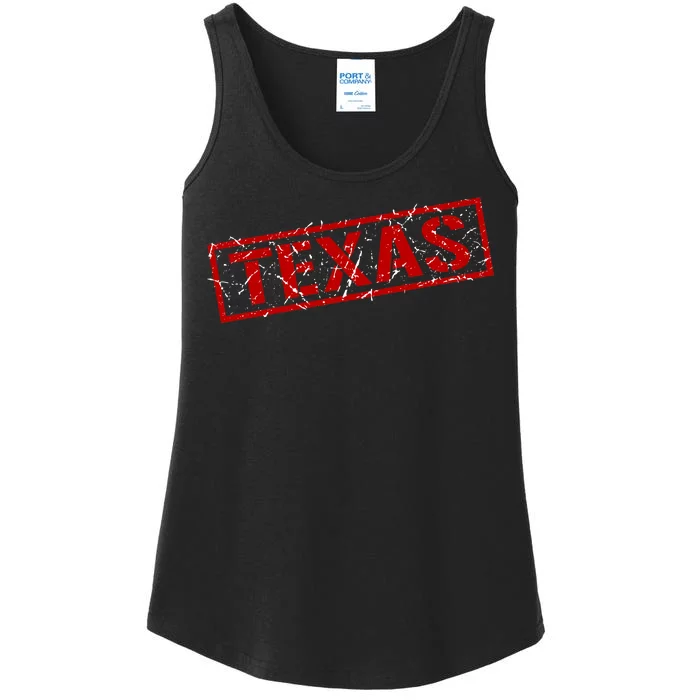 Texas Stamp of Approval Distressed Ladies Essential Tank