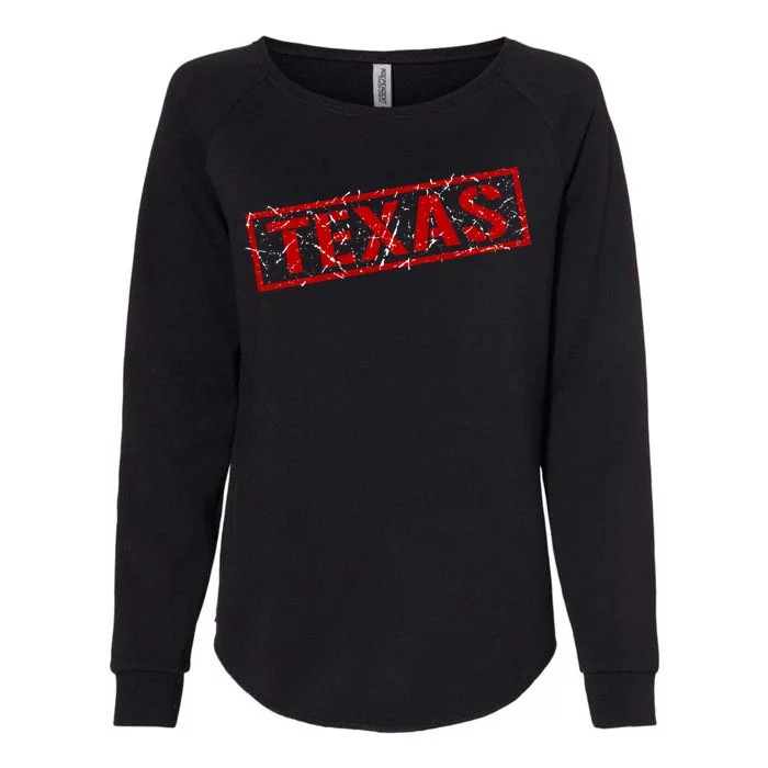 Texas Stamp of Approval Distressed Womens California Wash Sweatshirt