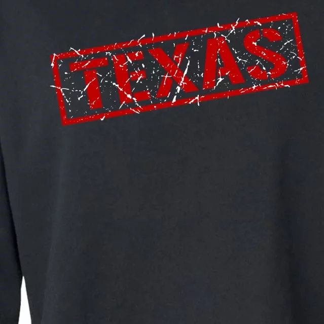 Texas Stamp of Approval Distressed Cropped Pullover Crew