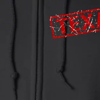 Texas Stamp of Approval Distressed Full Zip Hoodie