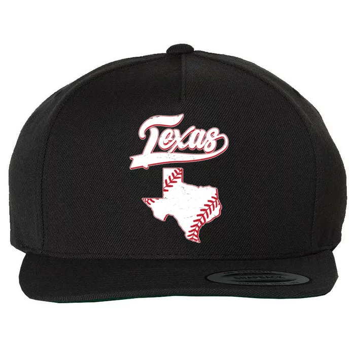 Texas State Baseball Fan Wool Snapback Cap