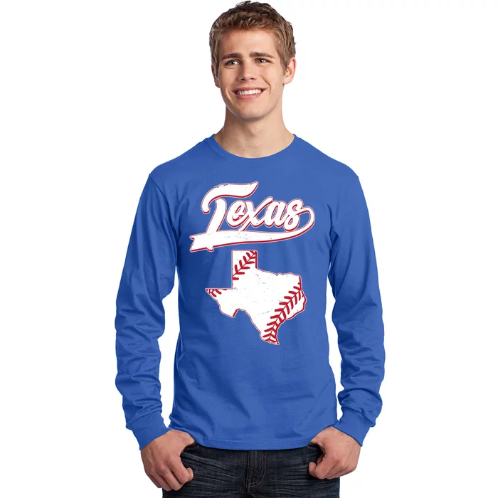 Texas State Baseball Fan Long Sleeve Shirt