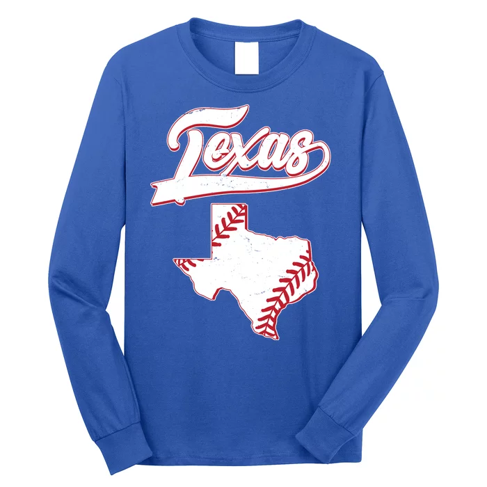 Texas State Baseball Fan Long Sleeve Shirt