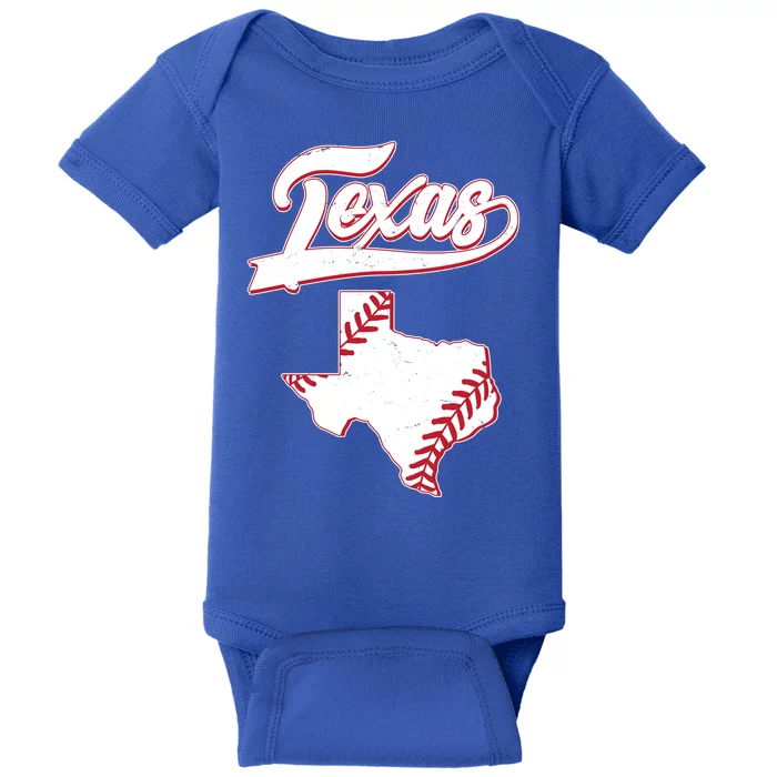 Texas State Baseball Fan Baby Bodysuit