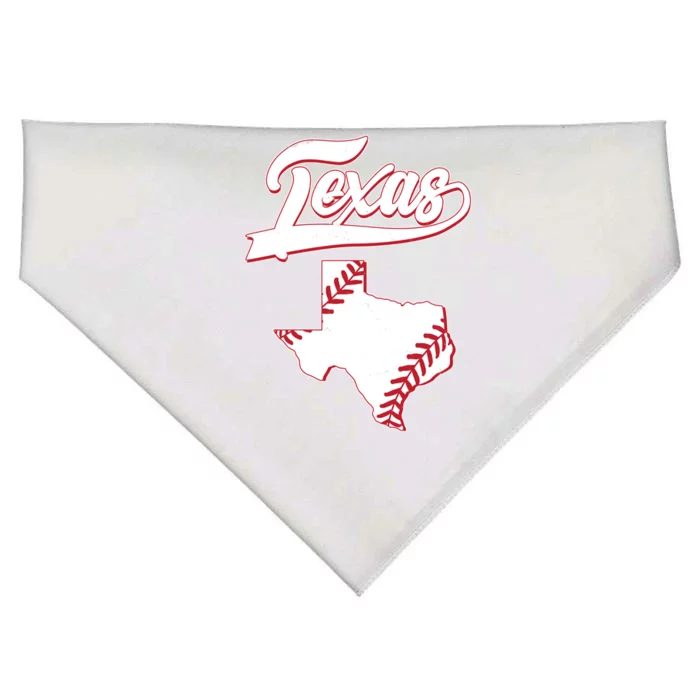 Texas State Baseball Fan USA-Made Doggie Bandana