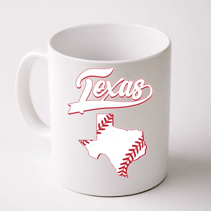 Texas State Baseball Fan Front & Back Coffee Mug