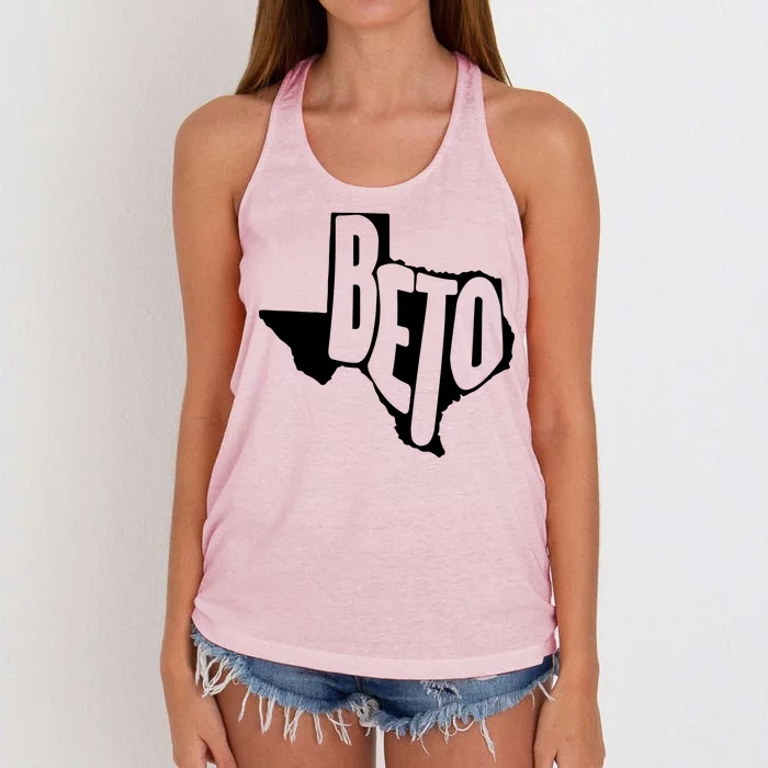 Texas State Beto For Senate Women's Knotted Racerback Tank