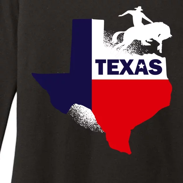 Texas State Cowboy Womens CVC Long Sleeve Shirt