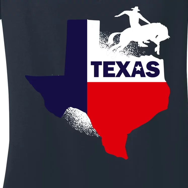 Texas State Cowboy Women's V-Neck T-Shirt