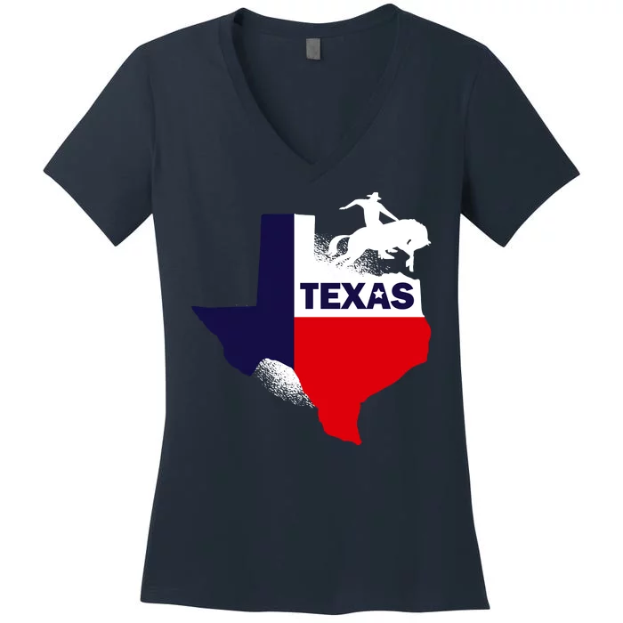 Texas State Cowboy Women's V-Neck T-Shirt