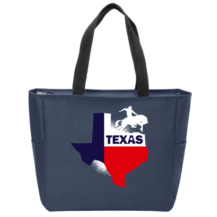 Texas State Cowboy Zip Tote Bag