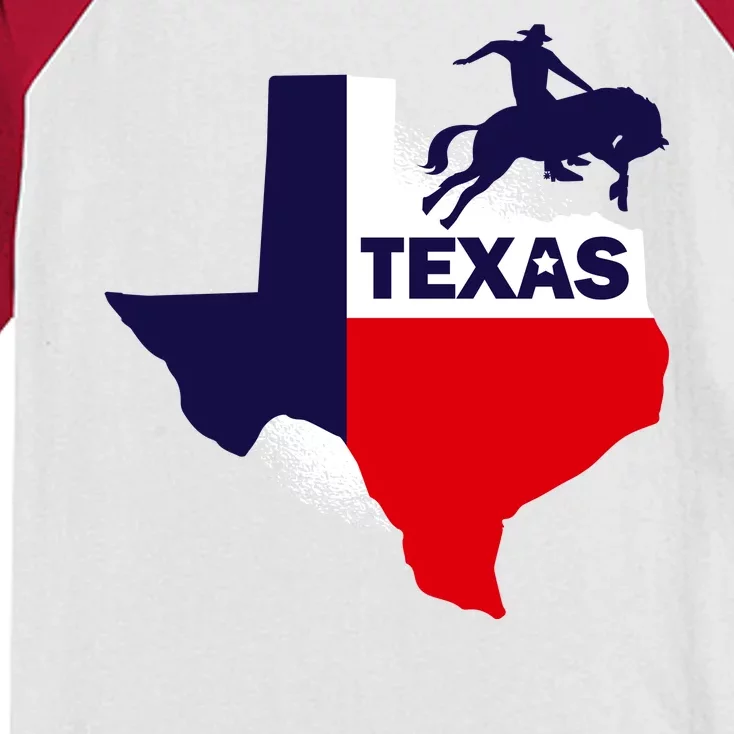 Texas State Cowboy Kids Colorblock Raglan Jersey