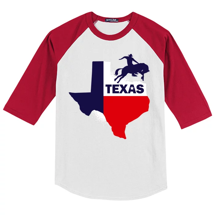 Texas State Cowboy Kids Colorblock Raglan Jersey