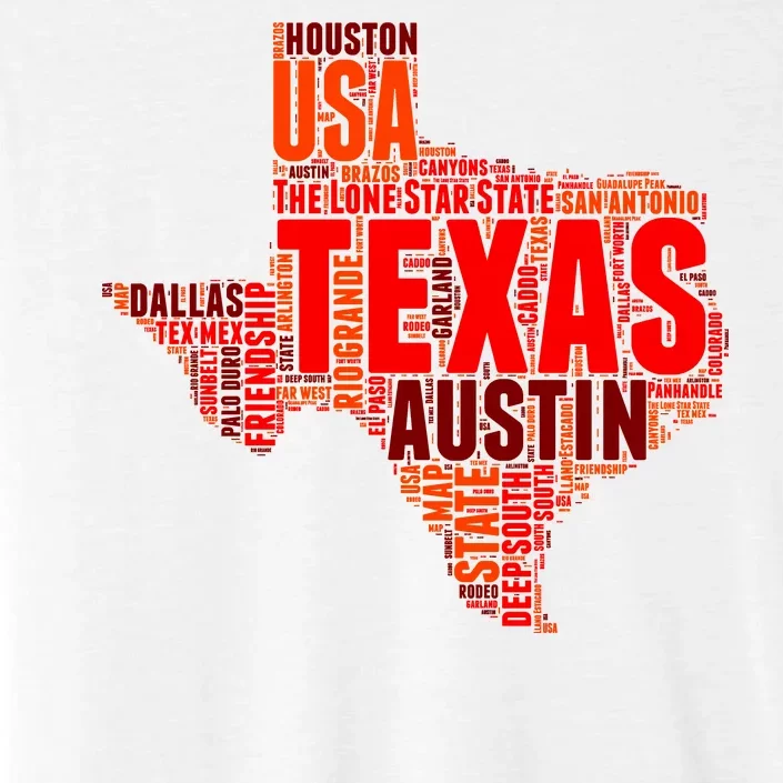 Texas State Word Map ChromaSoft Performance T-Shirt