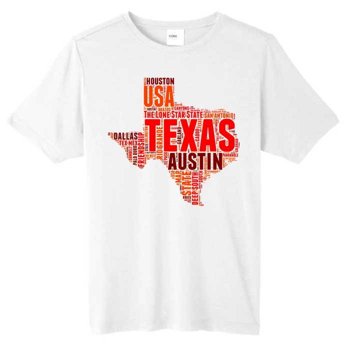 Texas State Word Map ChromaSoft Performance T-Shirt