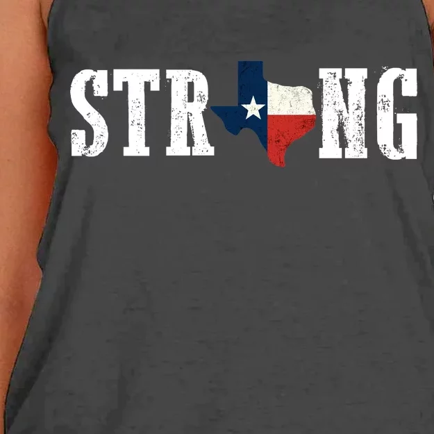 Texas Strong Women's Knotted Racerback Tank