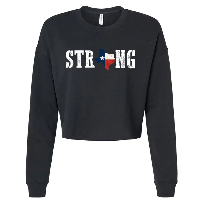 Texas Strong Cropped Pullover Crew